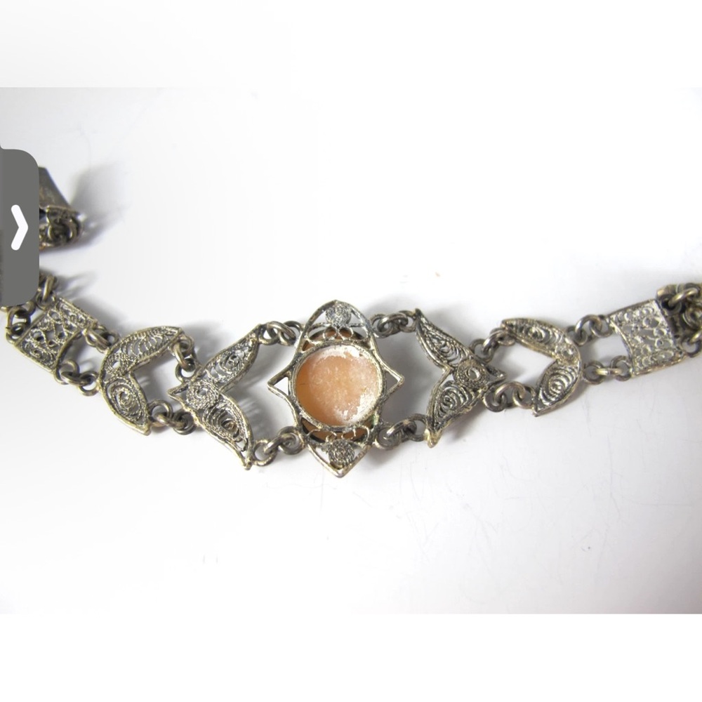 Beautiful RARE Vintage/ Antique Elegant 800  Silver  Cameo Bracelet - Picture 4 of 9